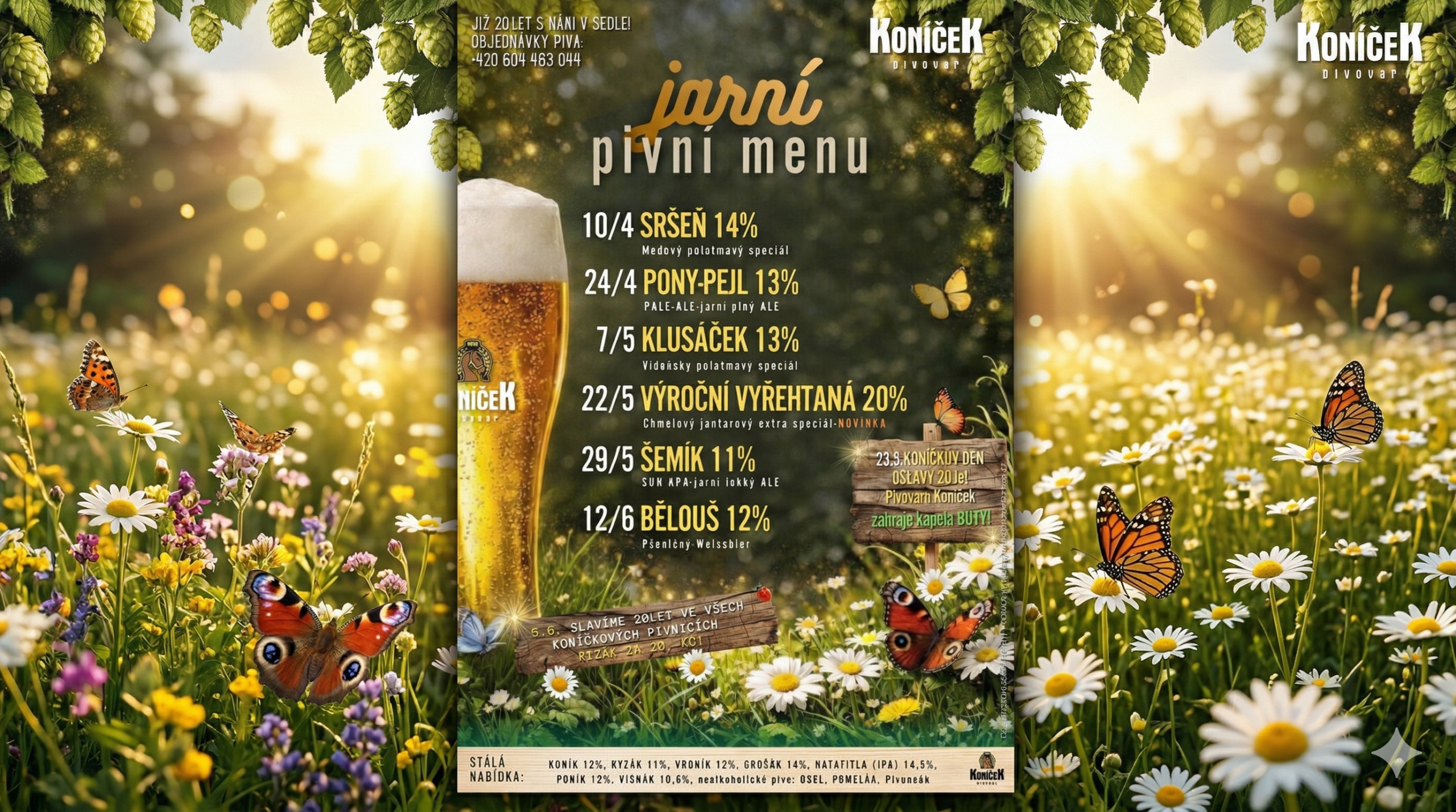 Přečtete si více ze článku Jarní pivní menu pivovaru Koníček